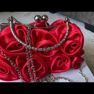Red Flower Handbag